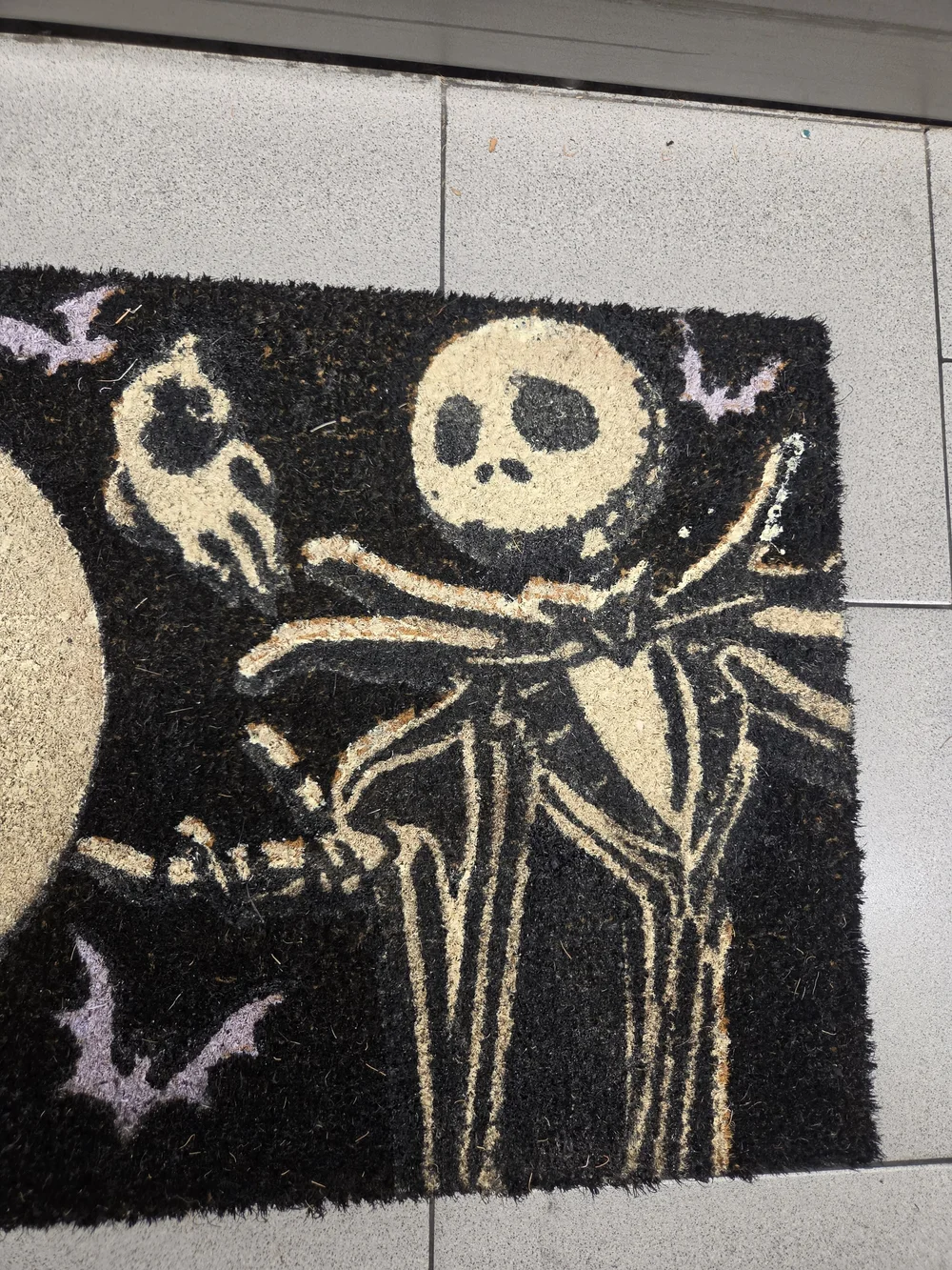 Disney The Nightmare Before Christmas Coir Mat - Black, Tan, Purple